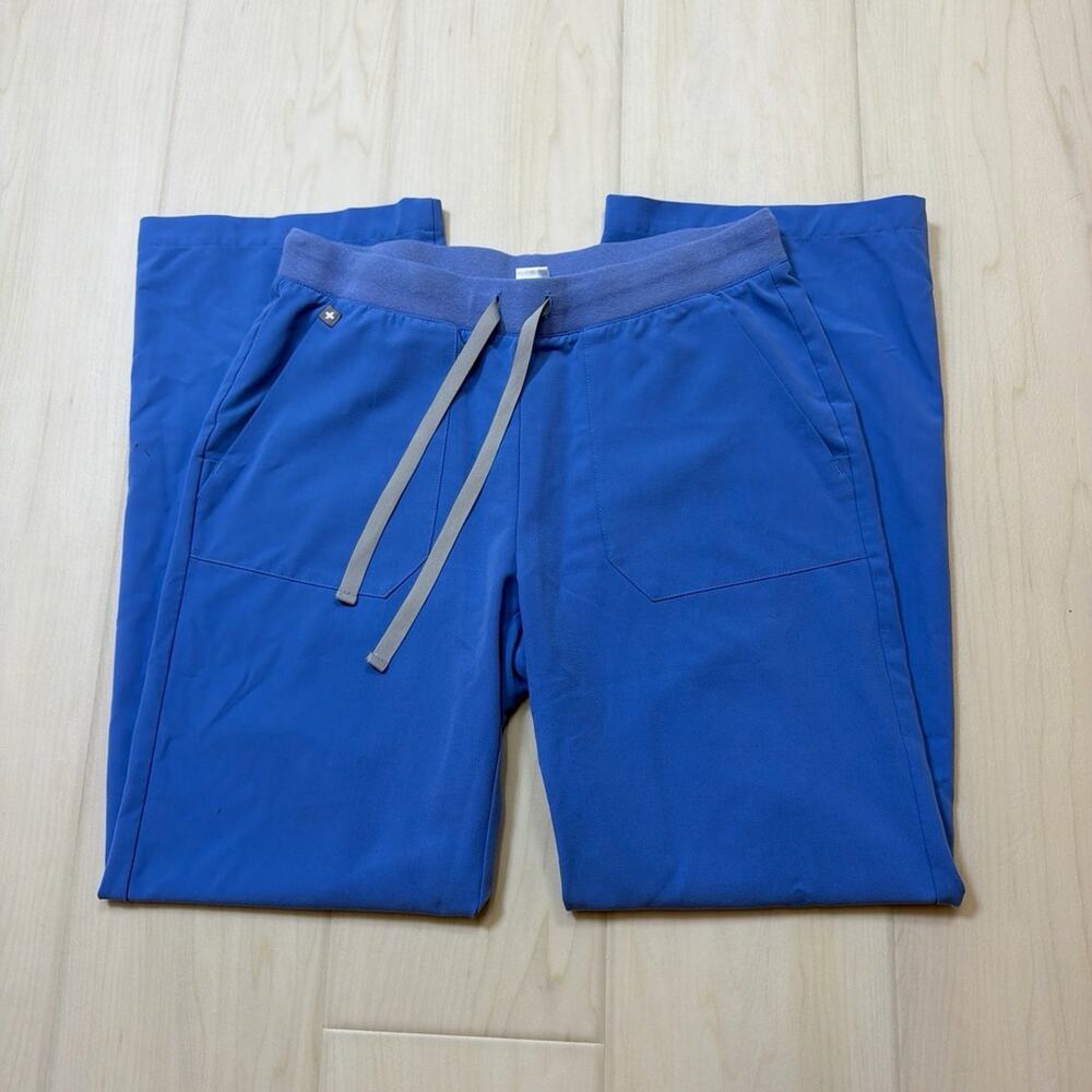FIGS Ceil Blue Straight Wide Leg Scrub Pants Medical Uniform Nursing Work Size S
